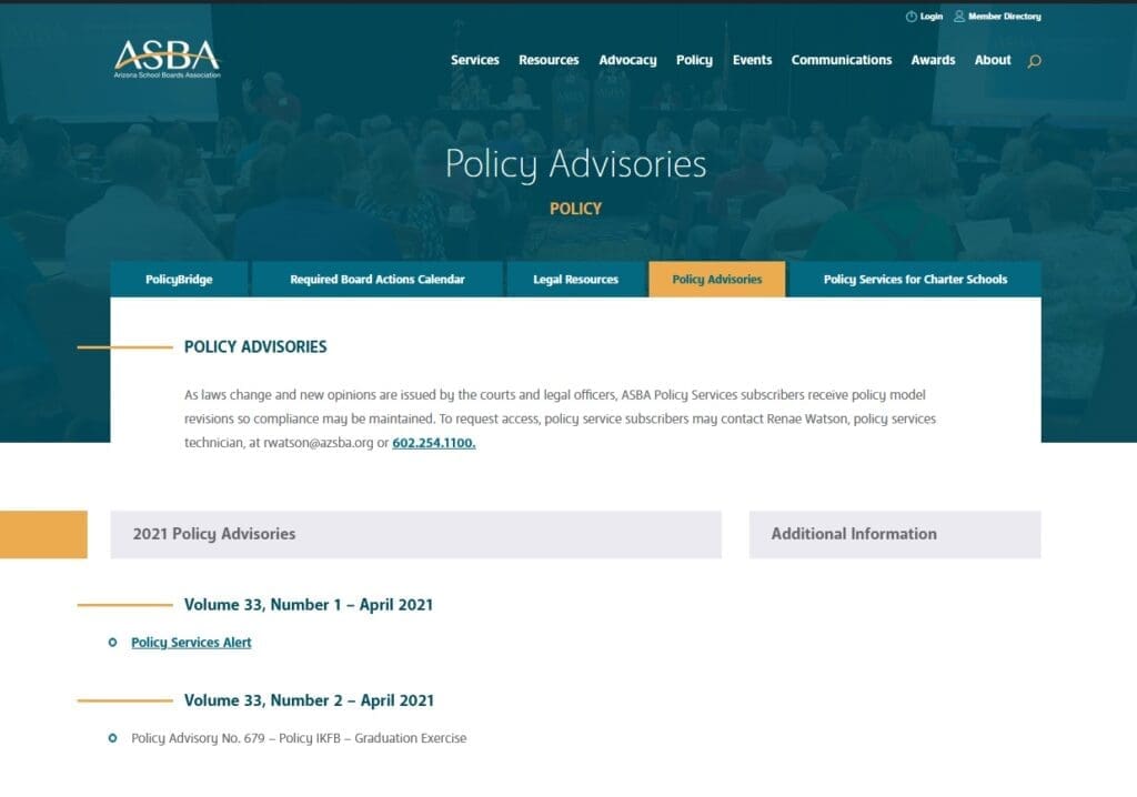 Api Asba ASBA Connect 8.4.21 - Arizona School Boards Association