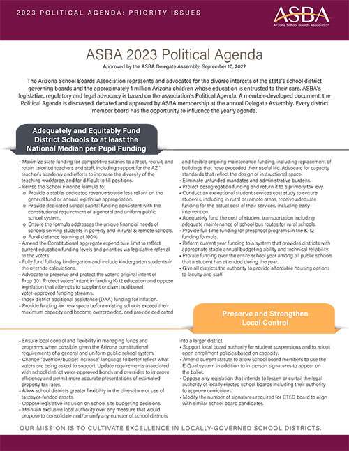 Click to view 2023 Political Agenda 2023 Political Agenda