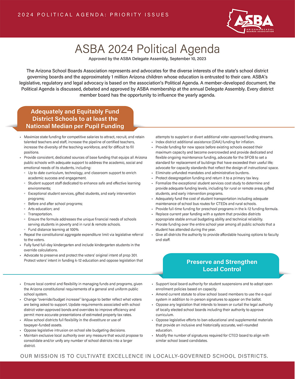 Click to view 2024 Political Agenda 2024 Political Agenda